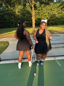 BUTTER SOFT BLACK TENNIS DRESS/SKORT